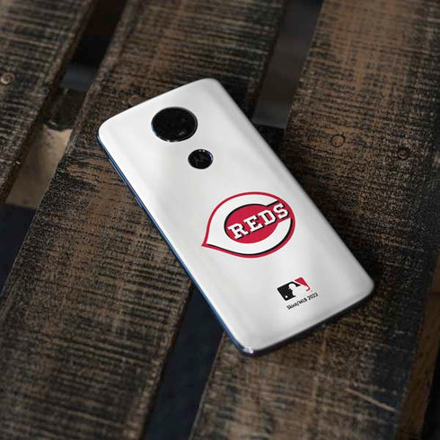 MLB Cincinnati Reds Home Jersey Moto E5 Plus Skin