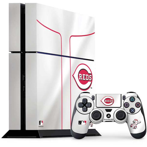MLB Cincinnati Reds Home Jersey PS4 Console and Controller Bundle Skin