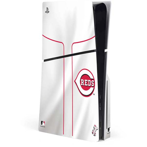MLB Cincinnati Reds Home Jersey PS5 Slim Disk Console Skin
