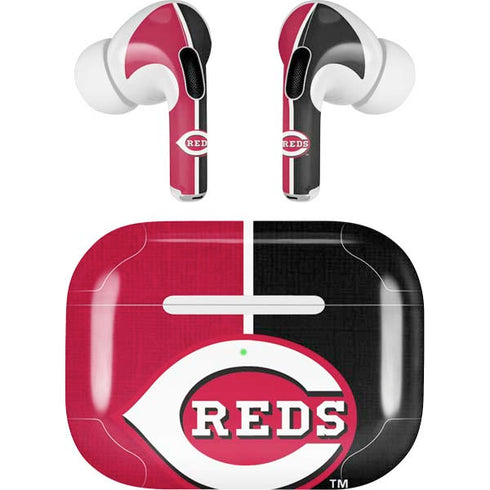 MLB Cincinnati Reds Split AirPods Pro 2nd Gen Skin