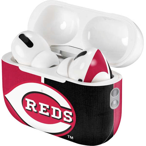 MLB Cincinnati Reds Split AirPods Pro 2nd Gen Skin