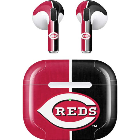 MLB Cincinnati Reds Split Apple AirPods (3rd Gen 2021) Skin