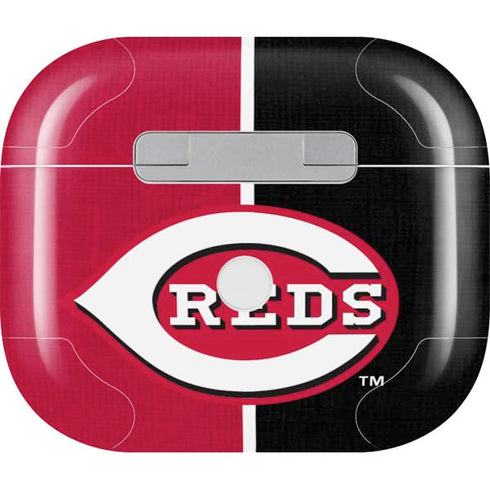 MLB Cincinnati Reds Split Apple AirPods (3rd Gen 2021) Skin