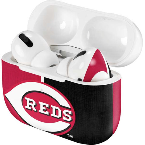 MLB Cincinnati Reds Split Apple AirPods Pro Skin