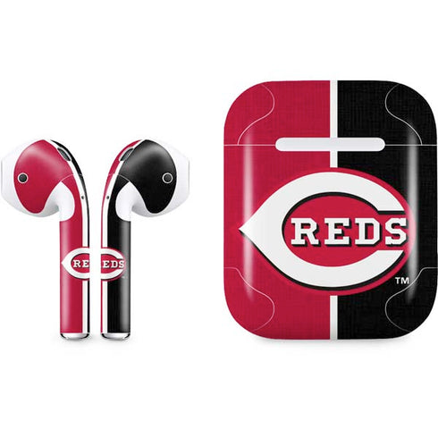 MLB Cincinnati Reds Split Apple AirPods Skin