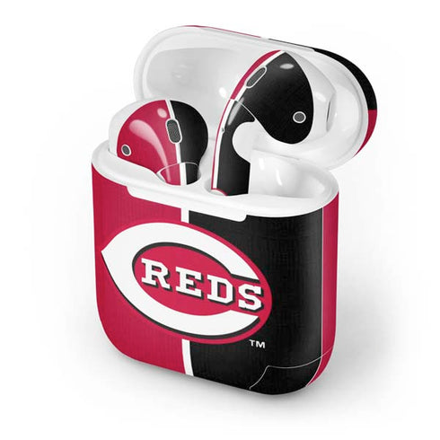 MLB Cincinnati Reds Split Apple AirPods Skin