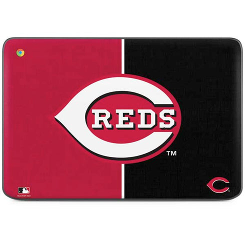 MLB Cincinnati Reds Split HP Chromebook Skin