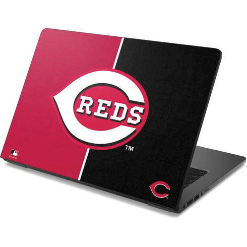 MLB Cincinnati Reds Split Dell Chromebook Skin