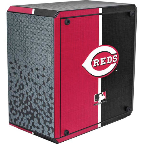 MLB Cincinnati Reds Split Cooler Master MasterBox Q300L Mini Tower Skin