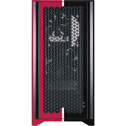 MLB Cincinnati Reds Split Corsair 4000D Tempered Glass Mid-Tower ATX Case Skin