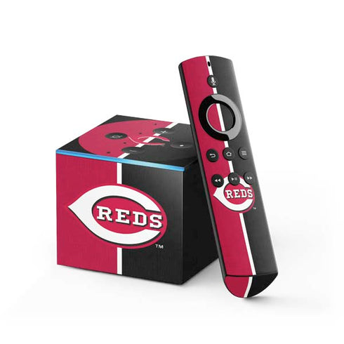 MLB Cincinnati Reds Split Fire TV Cube Skin