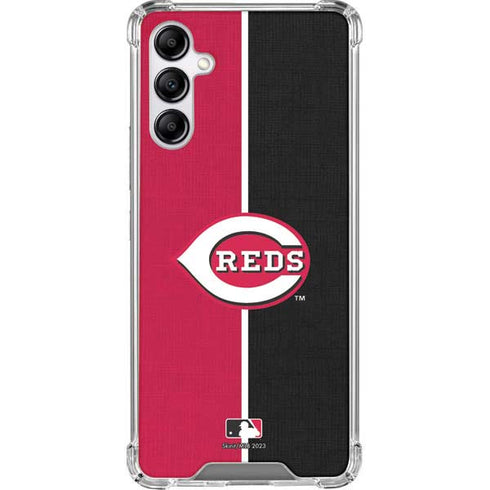MLB Cincinnati Reds Split Galaxy A14 5G Clear Case