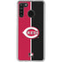 MLB Cincinnati Reds Split Galaxy A21 Clear Case