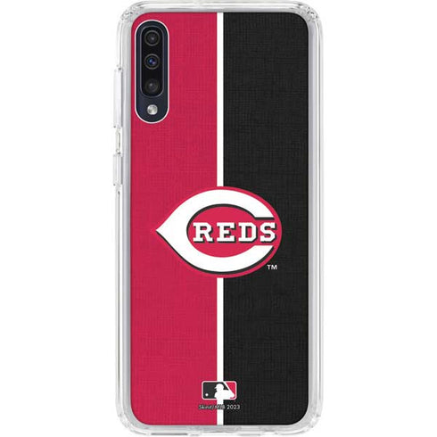 MLB Cincinnati Reds Split Galaxy A50 Clear Case