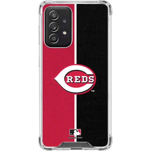 MLB Cincinnati Reds Split Galaxy A52 5G Clear Case