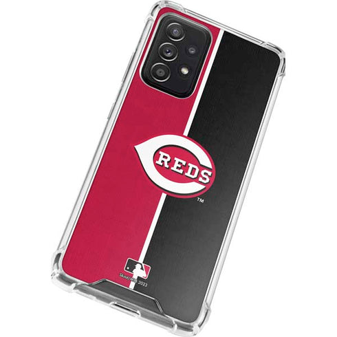 MLB Cincinnati Reds Split Galaxy A52 5G Clear Case