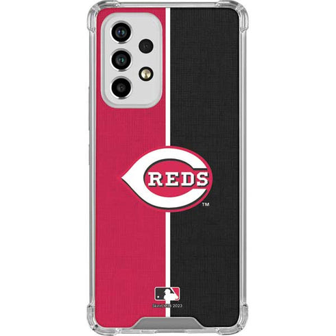 MLB Cincinnati Reds Split Galaxy A53 5G Clear Case