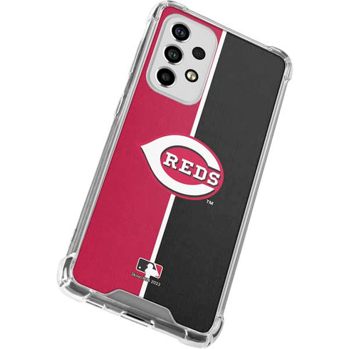 MLB Cincinnati Reds Split Galaxy A53 5G Clear Case