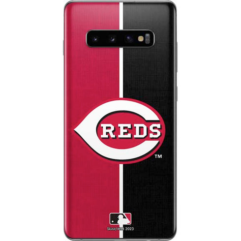 MLB Cincinnati Reds Split Galaxy S10 Plus Skin