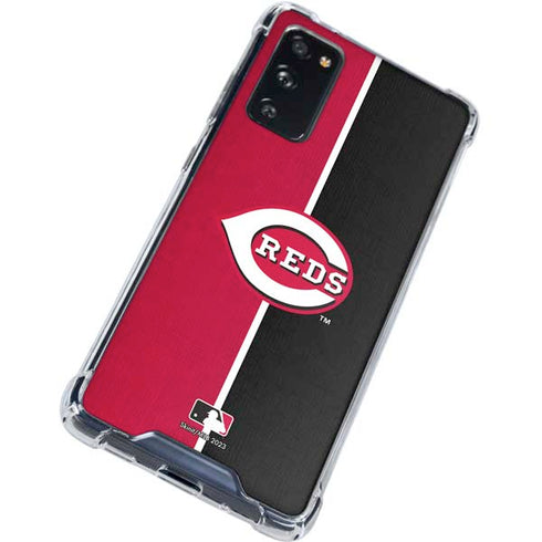 MLB Cincinnati Reds Split Galaxy S20 FE Clear Case