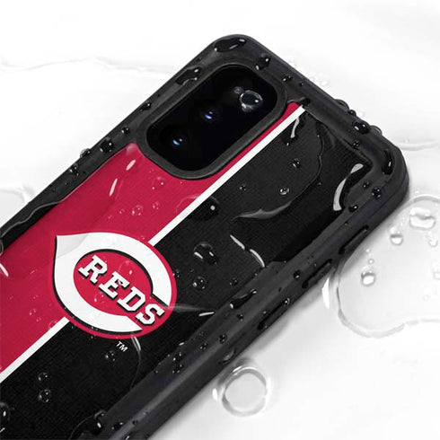 MLB Cincinnati Reds Split Galaxy S20 Waterproof Case
