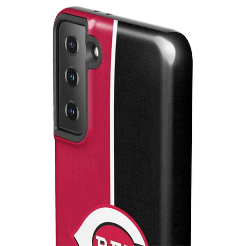 MLB Cincinnati Reds Split Galaxy S21 FE Pro Case