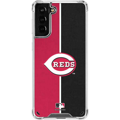 MLB Cincinnati Reds Split Galaxy S21 Plus 5G Clear Case