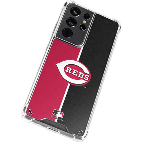 MLB Cincinnati Reds Split Galaxy S21 Ultra 5G Clear Case