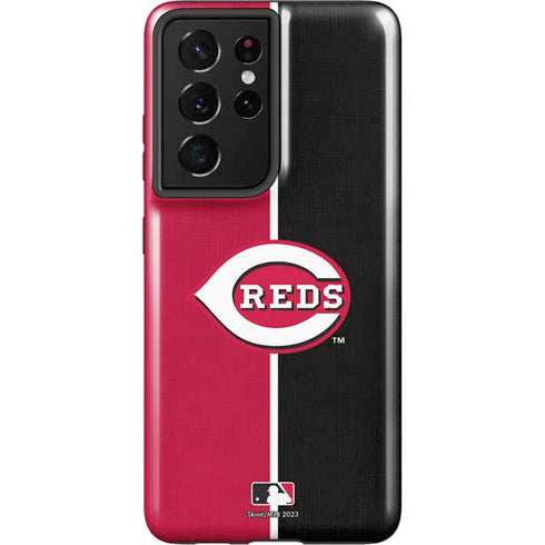 MLB Cincinnati Reds Split Galaxy S21 Ultra 5G Pro Case