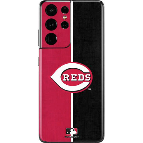 MLB Cincinnati Reds Split Galaxy S21 Ultra 5G Skin