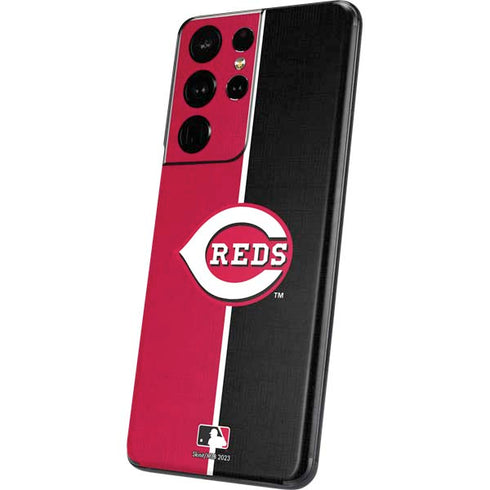 MLB Cincinnati Reds Split Galaxy S21 Ultra 5G Skin