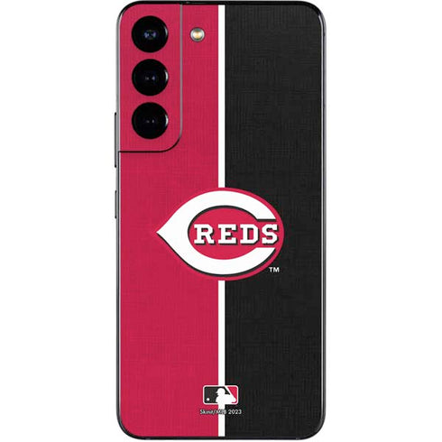 MLB Cincinnati Reds Split Galaxy S22 Skin