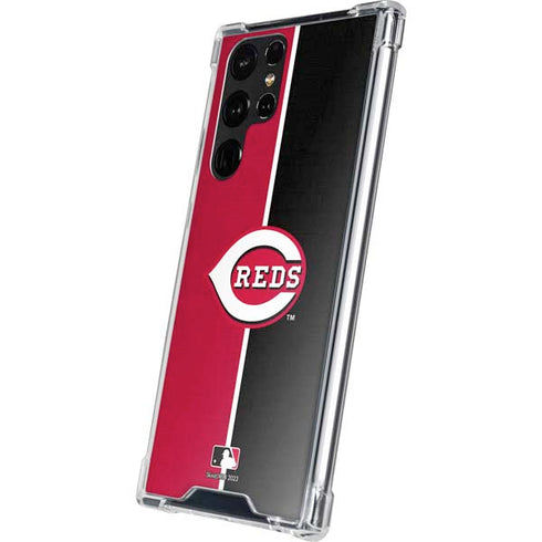 MLB Cincinnati Reds Split Galaxy S22 Ultra Clear Case