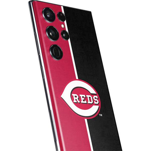 MLB Cincinnati Reds Split Galaxy S22 Ultra Skin