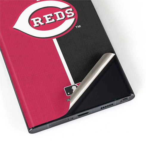 MLB Cincinnati Reds Split Galaxy S22 Ultra Skin