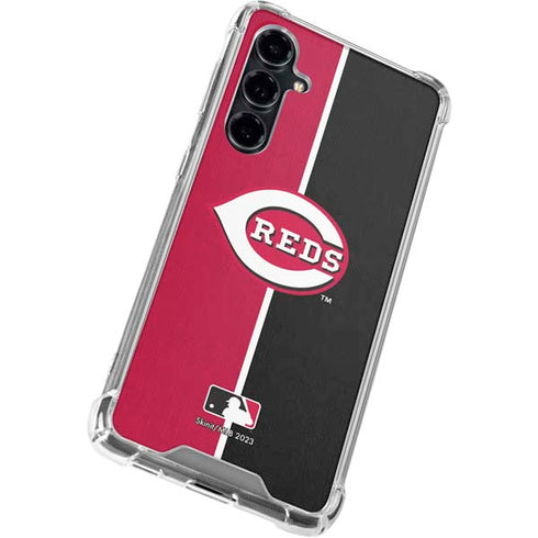 MLB Cincinnati Reds Split Galaxy S23 FE Clear Case