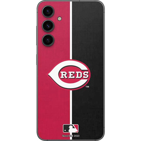 MLB Cincinnati Reds Split Galaxy S23 FE Skin