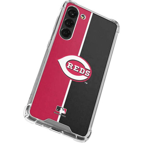 MLB Cincinnati Reds Split Galaxy S23 Plus Clear Case