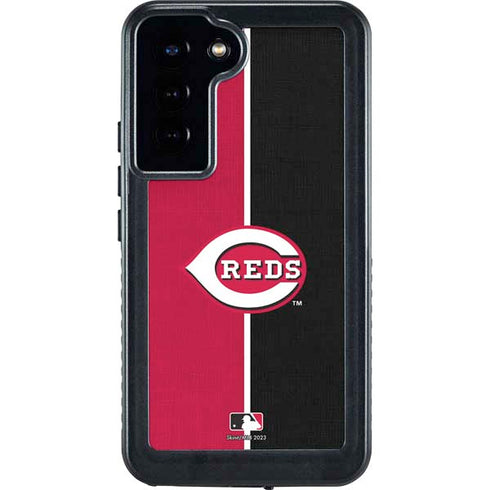 MLB Cincinnati Reds Split Galaxy S23 Plus Waterproof Case