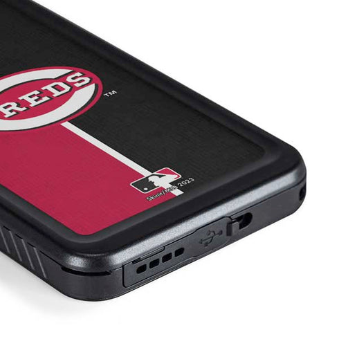 MLB Cincinnati Reds Split Galaxy S23 Plus Waterproof Case