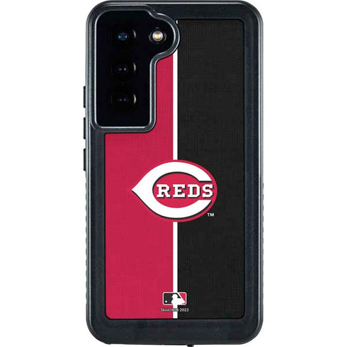 MLB Cincinnati Reds Split Galaxy S23 Waterproof Case