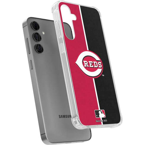 MLB Cincinnati Reds Split Galaxy S24 Plus Clear Case
