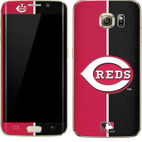 MLB Cincinnati Reds Split Galaxy S7 Edge Skin