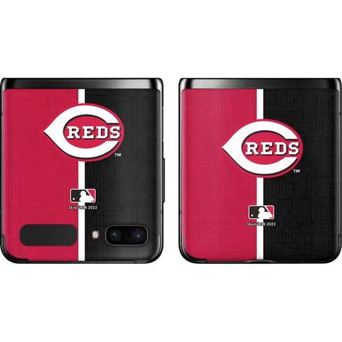 MLB Cincinnati Reds Split Galaxy Z Flip Skin