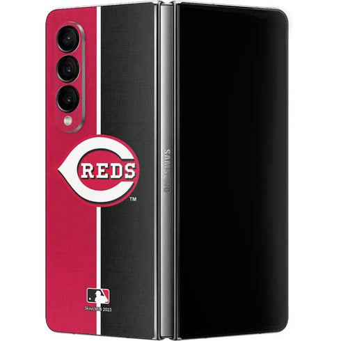 MLB Cincinnati Reds Split Galaxy Z Fold4 5G Skin