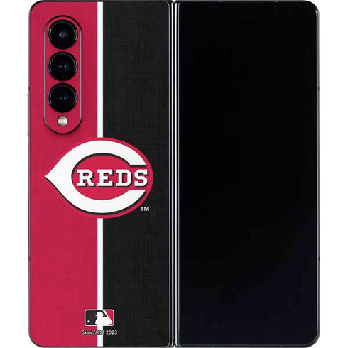 MLB Cincinnati Reds Split Galaxy Z Fold4 5G Skin