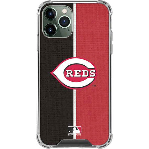 MLB Cincinnati Reds Split iPhone 11 Pro Max Clear Case