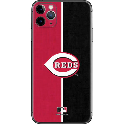 MLB Cincinnati Reds Split iPhone 11 Pro Max Skin