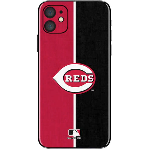 MLB Cincinnati Reds Split iPhone 11 Skin