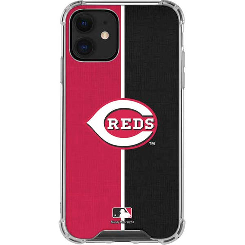 MLB Cincinnati Reds Split iPhone 12 Mini Clear Case